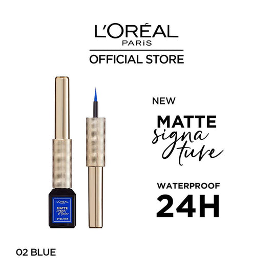 L'Oreal Paris Matte Signature Eyeliner, 02 Blue - Front View