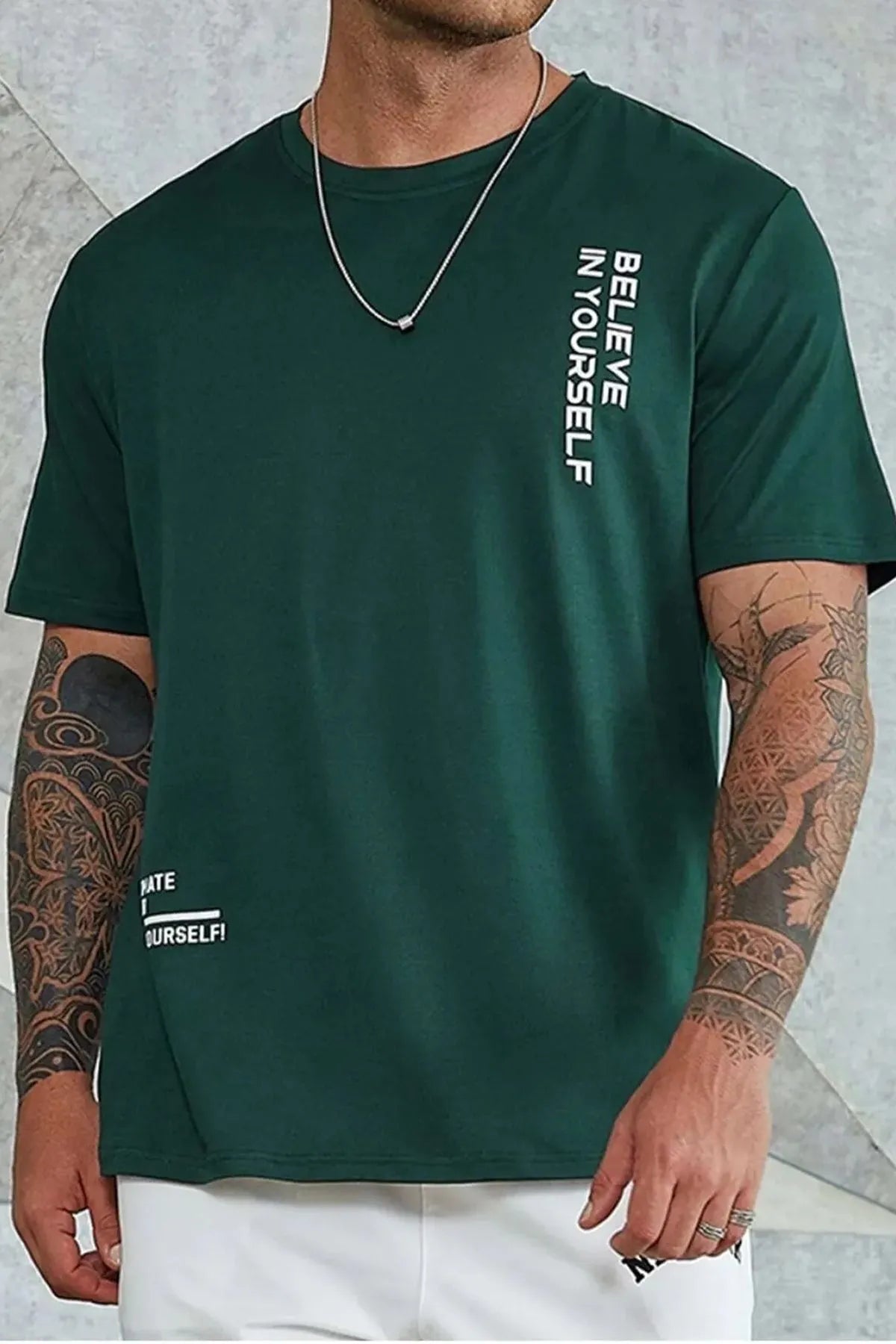 Believe In Yourself Printed Mens Cotton T-Shirt