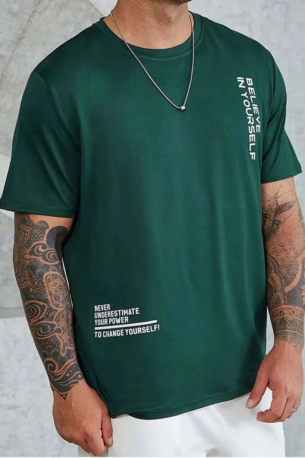 Believe In Yourself Printed Mens Cotton T-Shirt