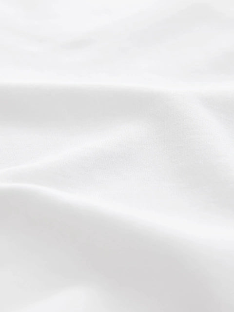 White Cotton Relaxed Fit Oversized T-Shirt For Women's