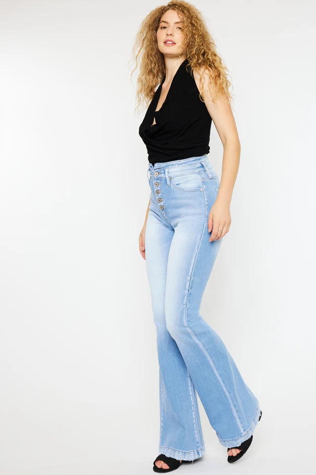 Blairen Ultra High Rise Flare Jeans - Curvy