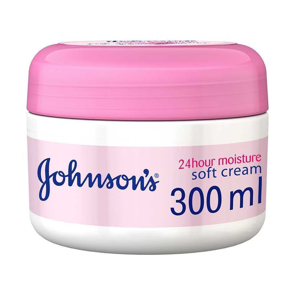 Johnson's 24 Hour Moisture Soft Cream, 300ml -  Front View