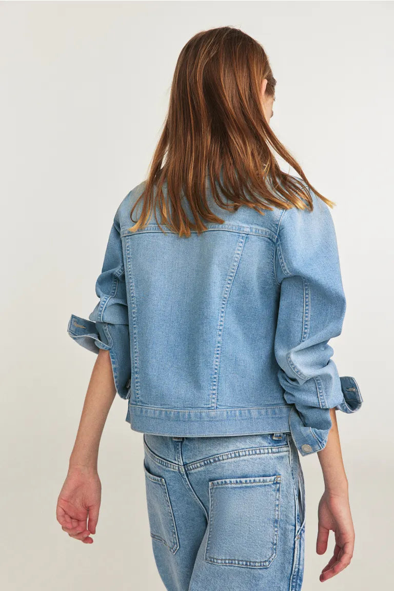 Girls Denim Jacket Light Blue