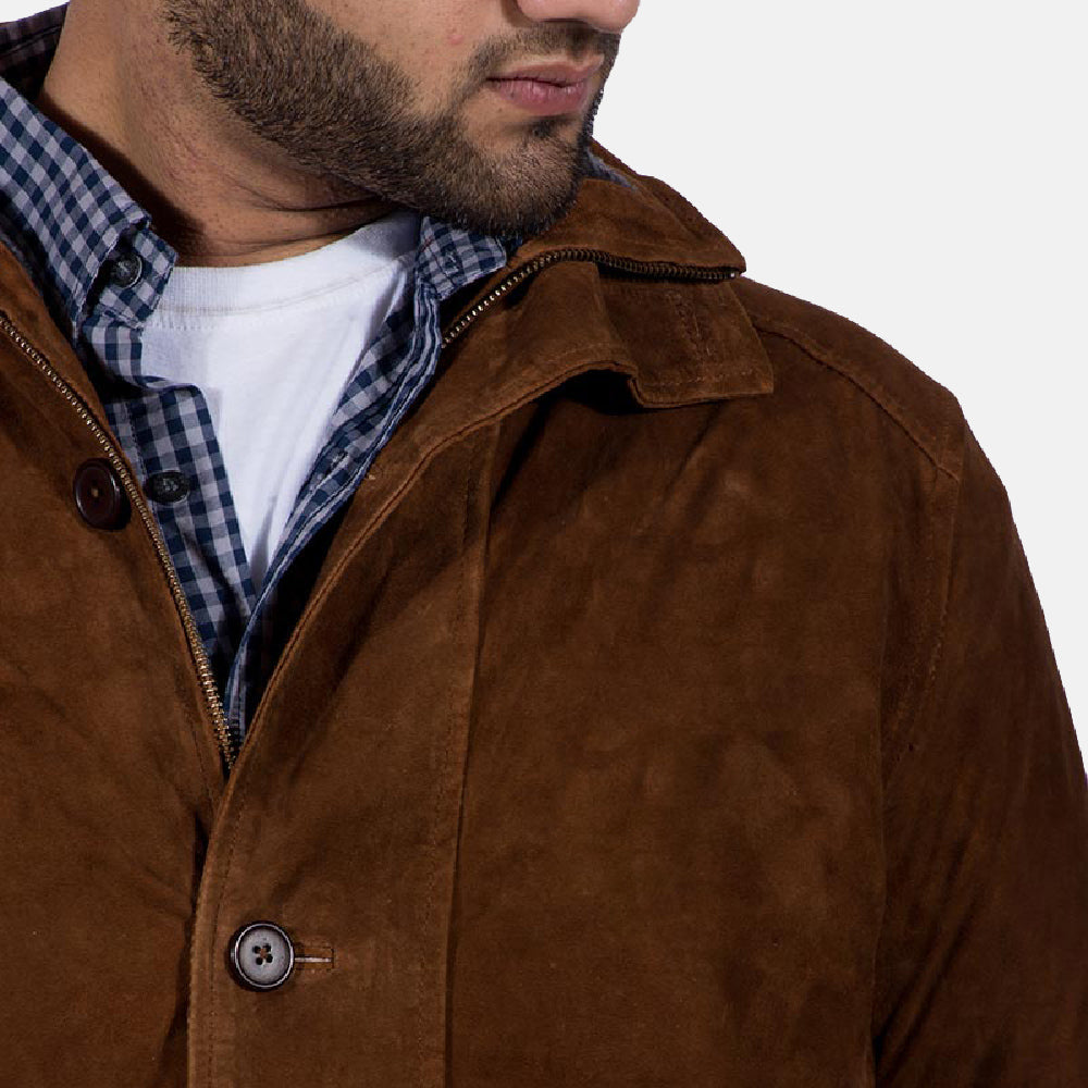 Ace Sheriff Brown Suede Leather Jacket