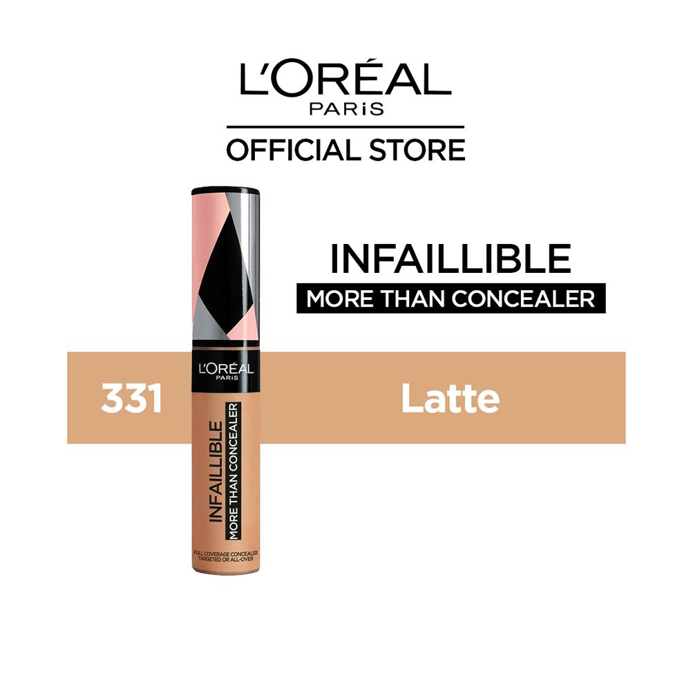 L'Oreal Paris Infaillible Full Wear More Than Concealer, Full Coverage Concealer, 331 Latte - Front View