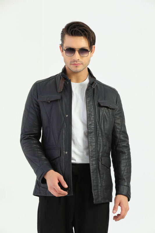 Ace Peterhead Genuine Leather Jacket Men