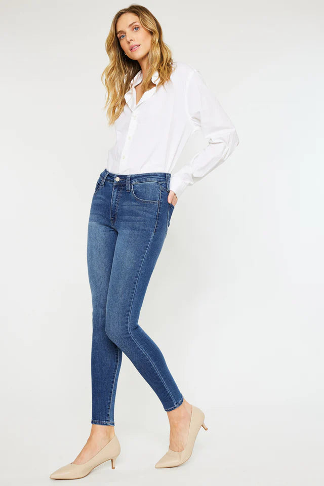 Julija High Rise Super Skinny Mid Blue Jeans