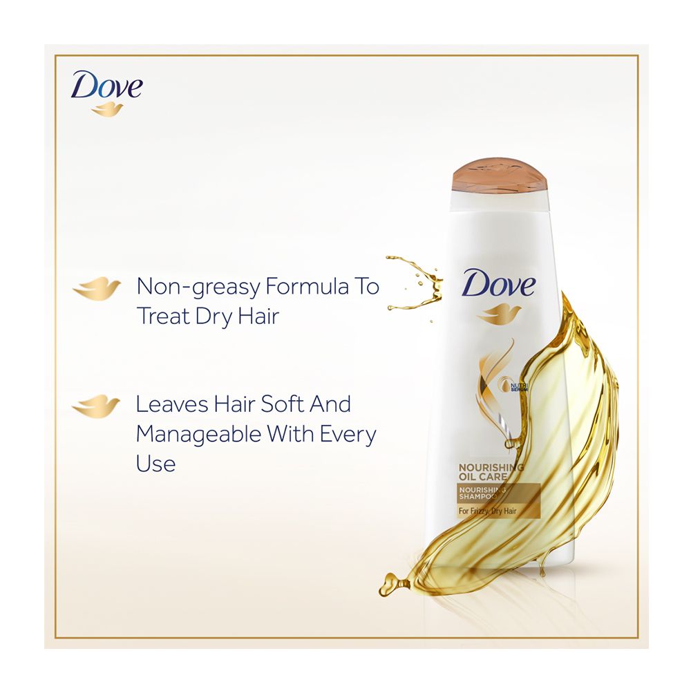 Dove Nourishing Oil Care Shampoo, Frizzy Dry Hair, 175ml