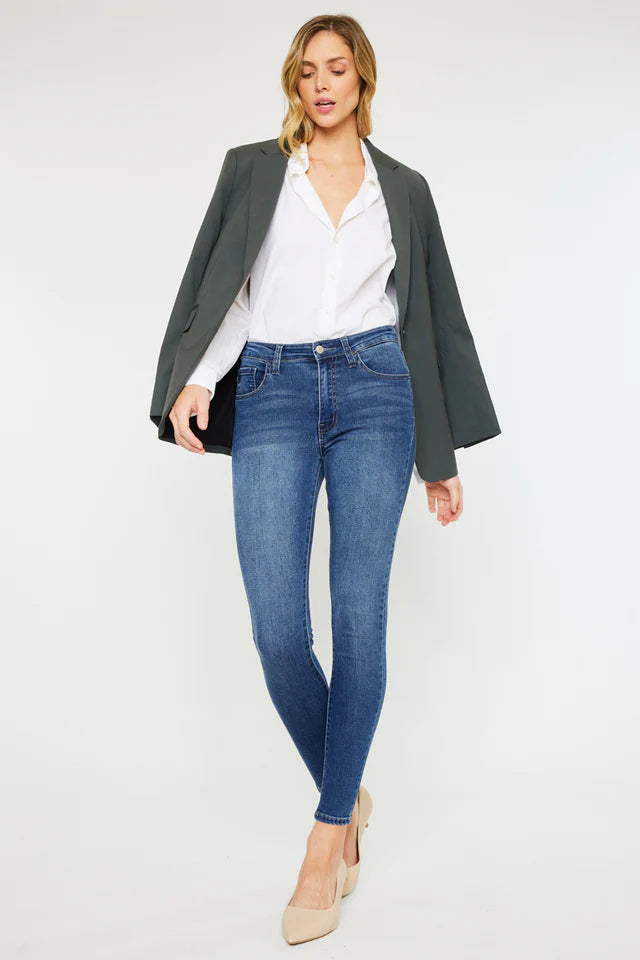 Julija High Rise Super Skinny Mid Blue Jeans