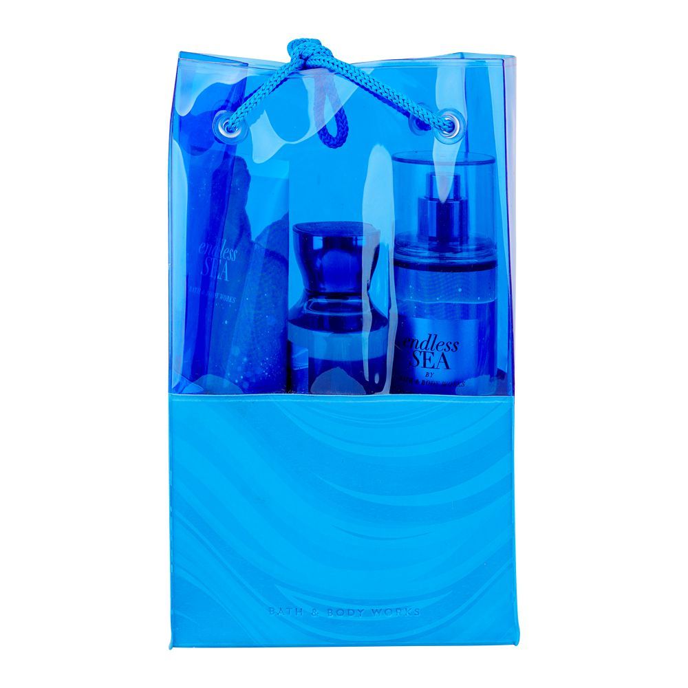Bath & Body Works Endless Sea Gift Set: Shower Gel, Hand & Body Cream & Fragrance Mist, 4-Pack