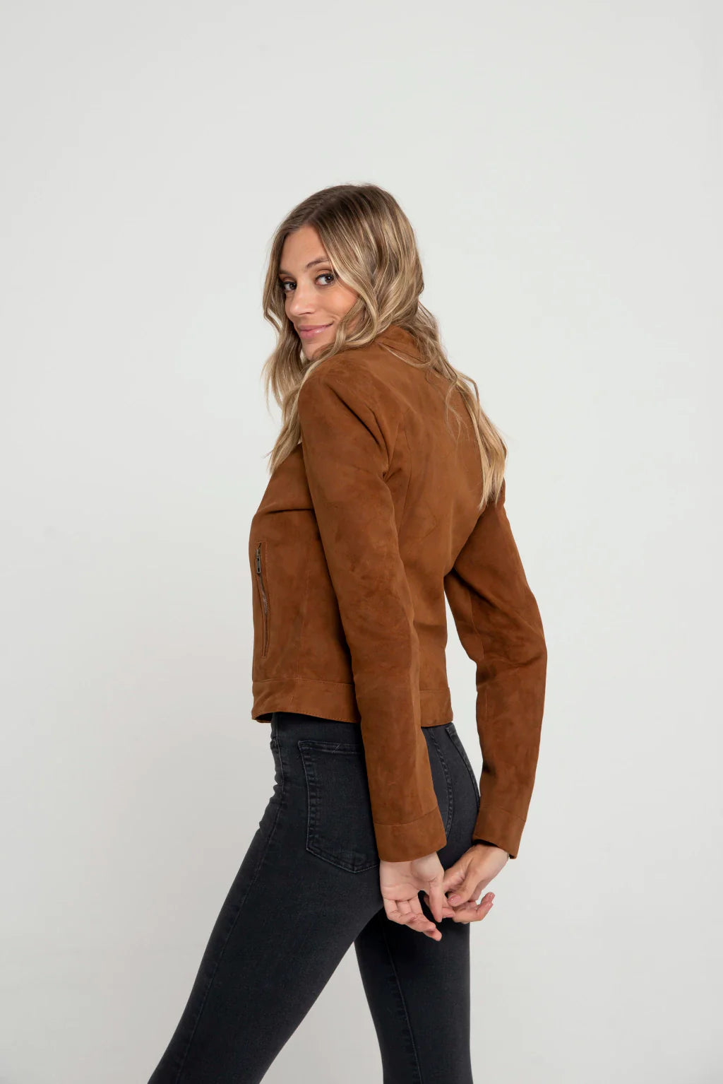 Brown Women's Suede Leather Jacket