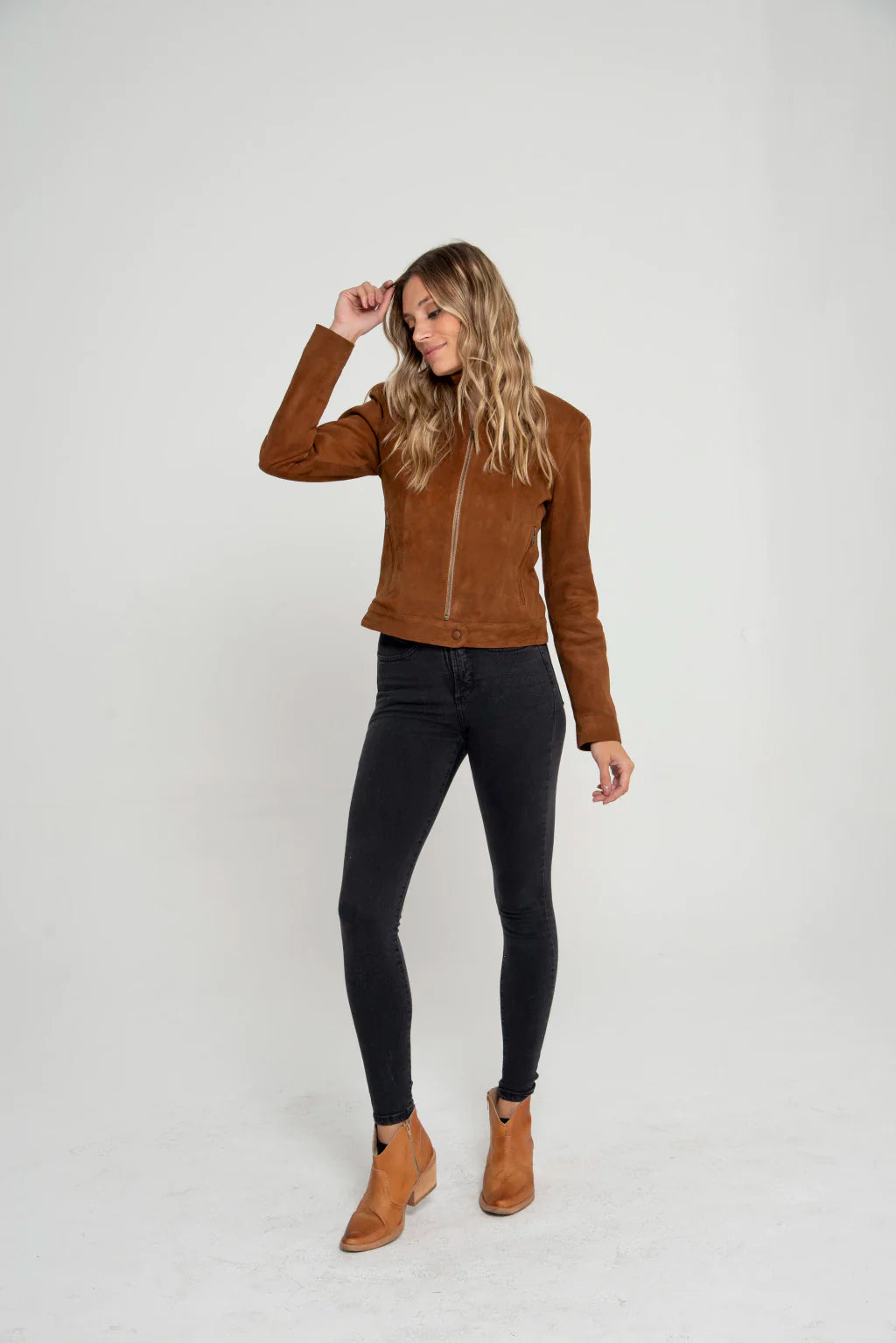 Brown Women's Suede Leather Jacket