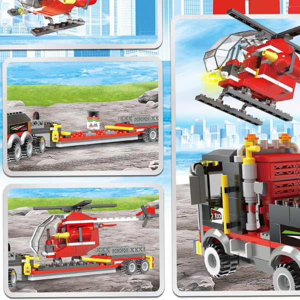 LEGO City Fire Rescue: Helicopter and Special Transport building Set