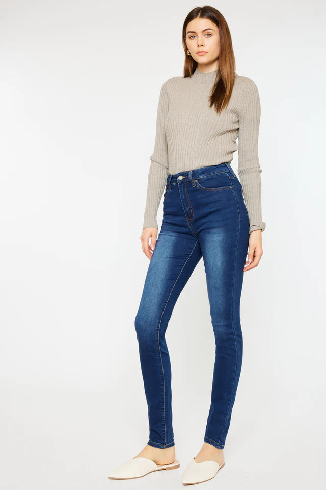 Vanessa High Rise Super Skinny Dark Wash Jeans