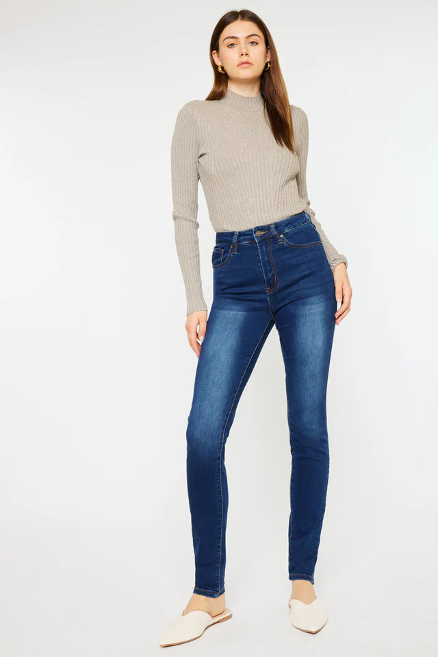 Vanessa High Rise Super Skinny Dark Wash Jeans