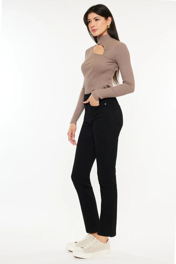 Estelle High Rise Slim Straight Leg Jeans For Women