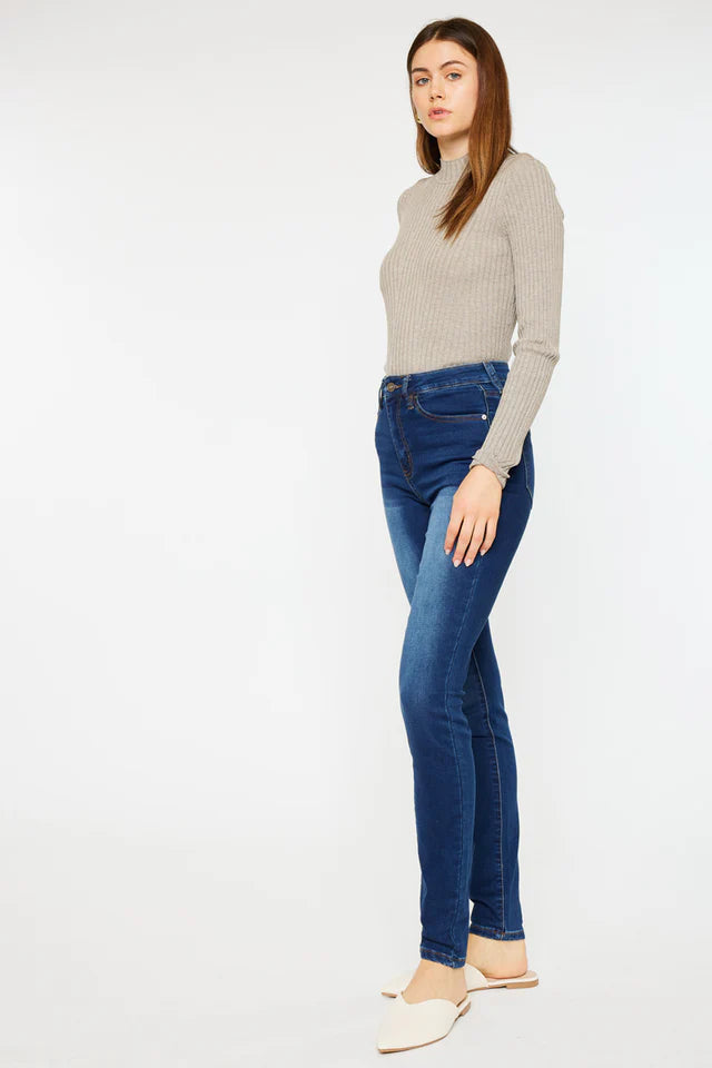 Vanessa High Rise Super Skinny Dark Wash Jeans