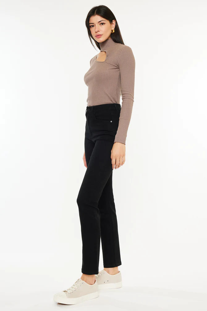 Estelle High Rise Slim Straight Leg Jeans For Women