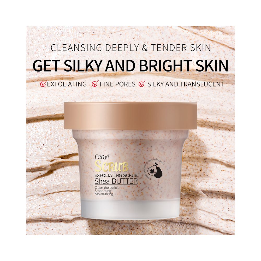Fenyi Shea Butter Exfoliating Scrub, 100g - Front View