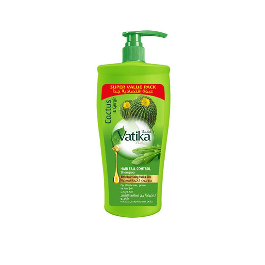 Dabur Vatika Cactus And Gergir Hair Fall Control Shampoo, For Weak Hair, 650ml - Front View