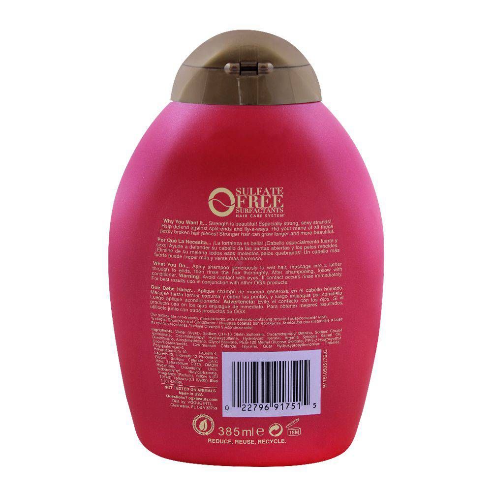 OGX Anti-Breakage + Keratin Oil Shampoo, Sulfate Free, 385ml