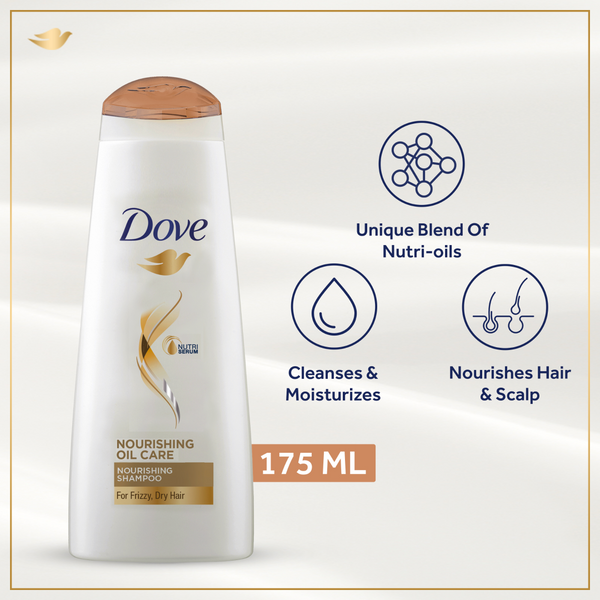 Dove Shampoo Nourishing Oil - 175Ml - Front View