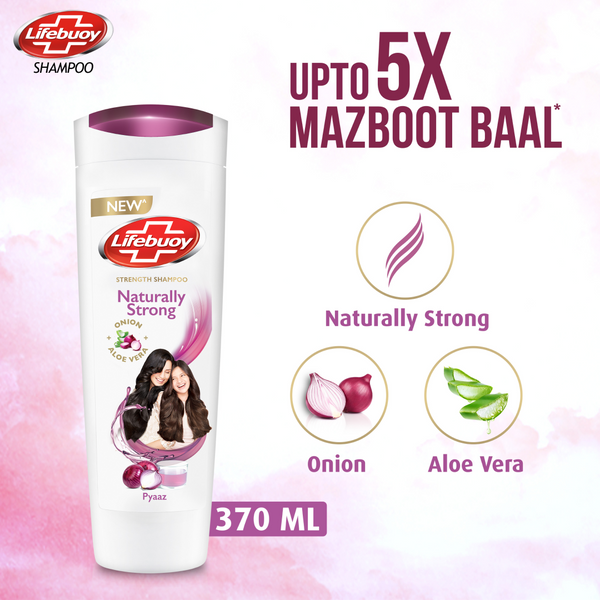 Lifebuoy Naturally Strong Onion & Aloe Vera Shampoo 370ml - Front View