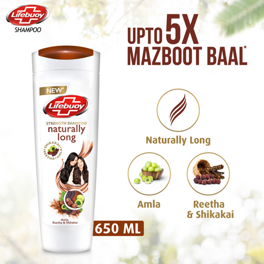 Lifebuoy Shampoo Naturally Long 660Ml - Front View