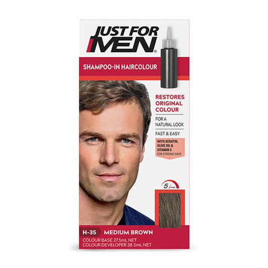 Just For Men - Shampoo-In Haircolour - Medium Brown - Front View