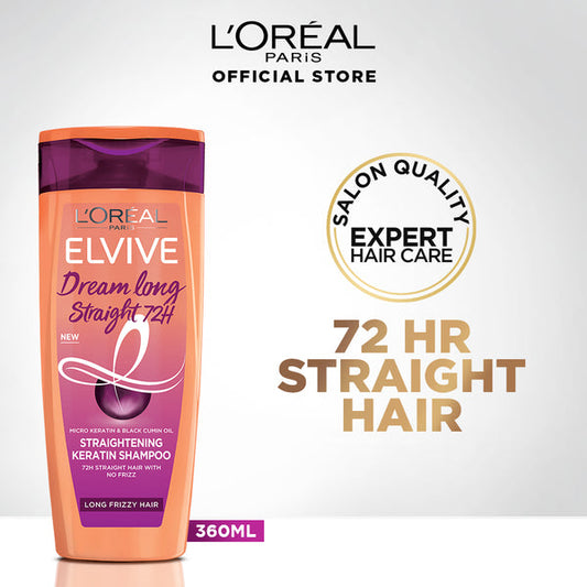 L'Oreal Paris Elvive Dream Long Straight Keratin Shampoo 360Ml - Front View