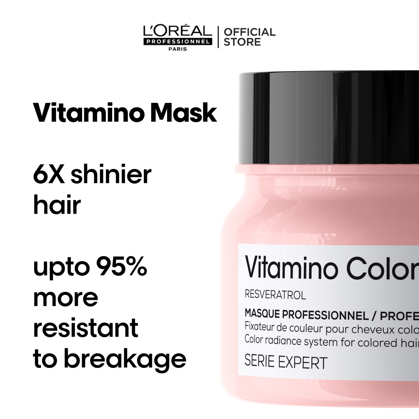 L'Oreal Professional - Serie Expert Vitamino Color Mask 250 ML - For Color Treated Hair - Front View