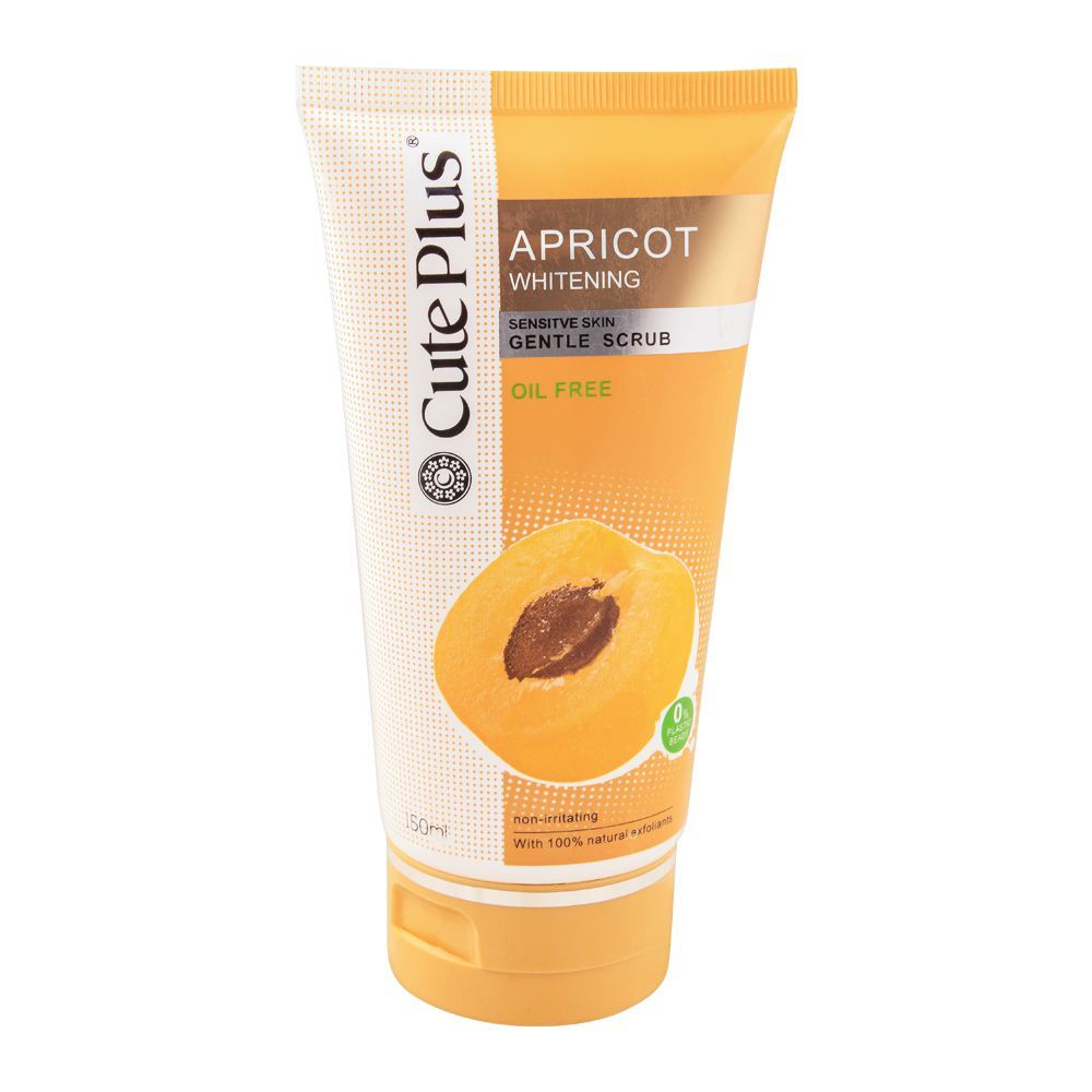 Cute Plus White Series Whitening Apricot Sensitive Skin Gentle Scrub 150ml - Front View