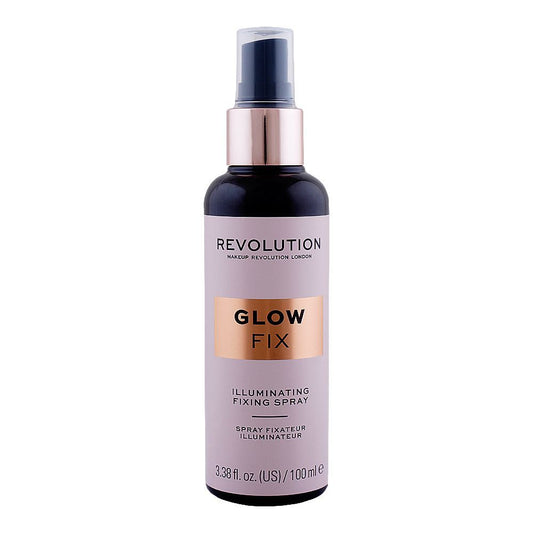 Makeup Revolution Glow Fix Illuminating Spray, 100ml - Front View