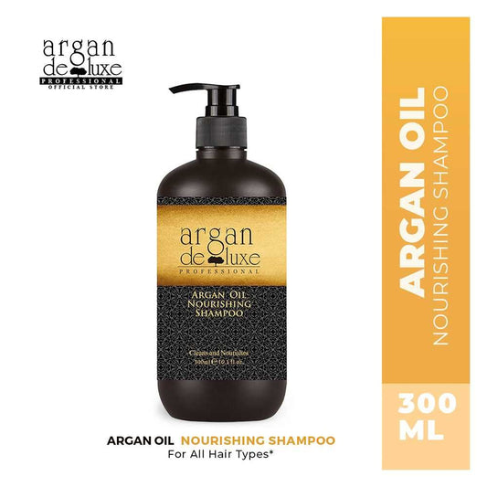 Argan De Luxe Argan Oil Nourishing Shampoo, Cleans & Nourishes, 300ml - Front View