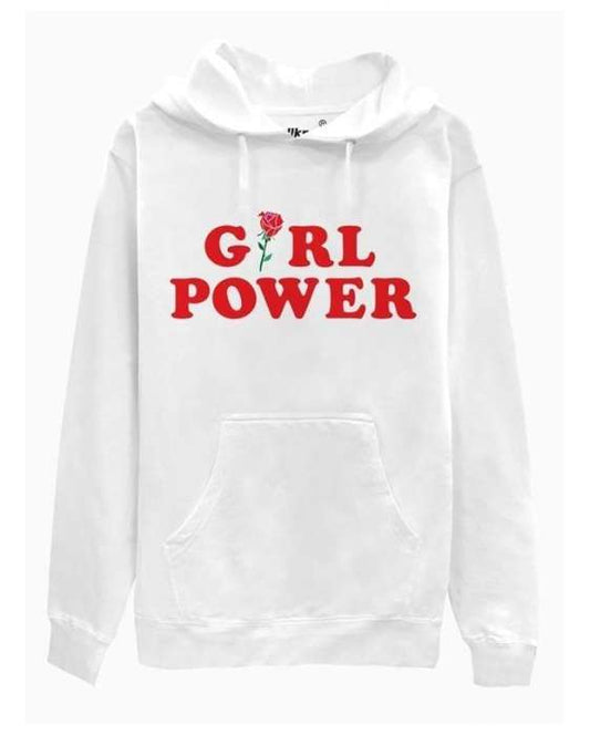 White power for womens both - AceCart Warm Hooded Sweatshirt in White