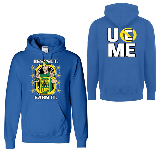 Royal Blue  John Cena Hoody Printed Cotton Hoodie Never Give Up Hoody Earn The Day Pullover Hoody For Mens