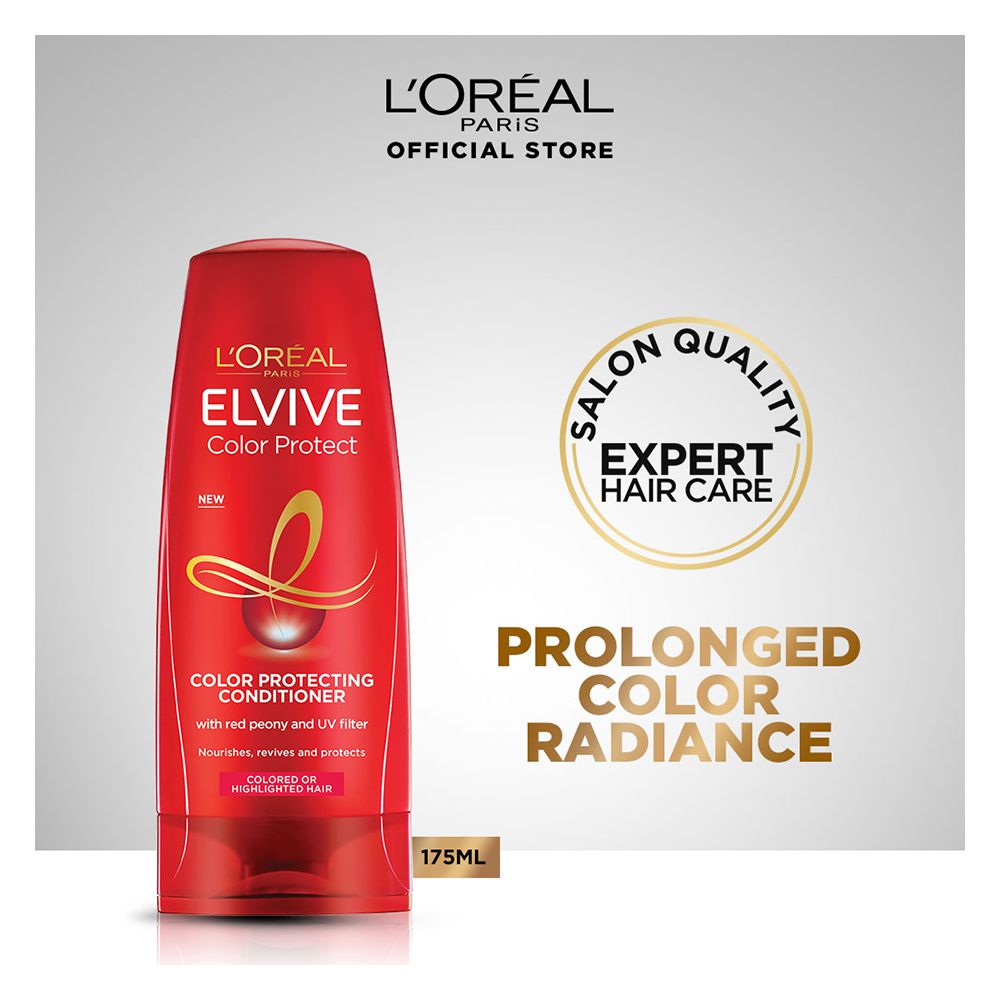 L'Oreal Colour Protect Conditioner, 175ml - Protects & Prolongs Hair Color Radiance - Front View