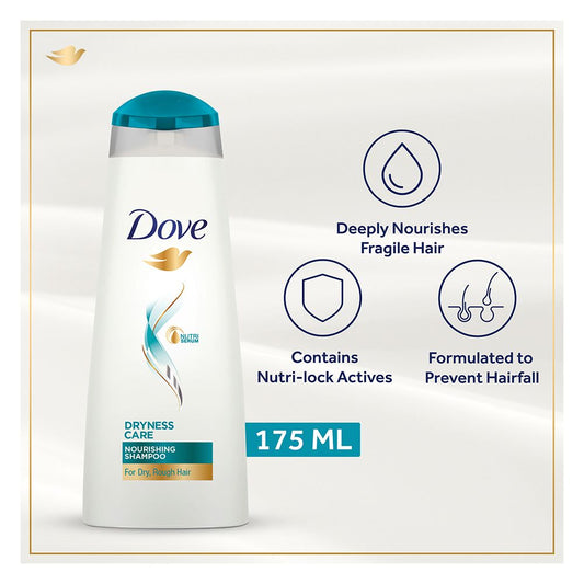 Dove Nutritive Solutions Dryness Care Shampoo, For Dry Hair, 175ml - Front View