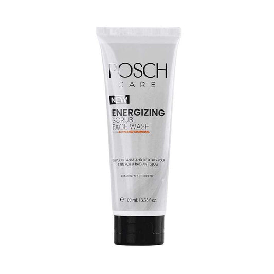Posch Care Activated Charcoal Energizing Scrub Face Wash, 100ml - Front View