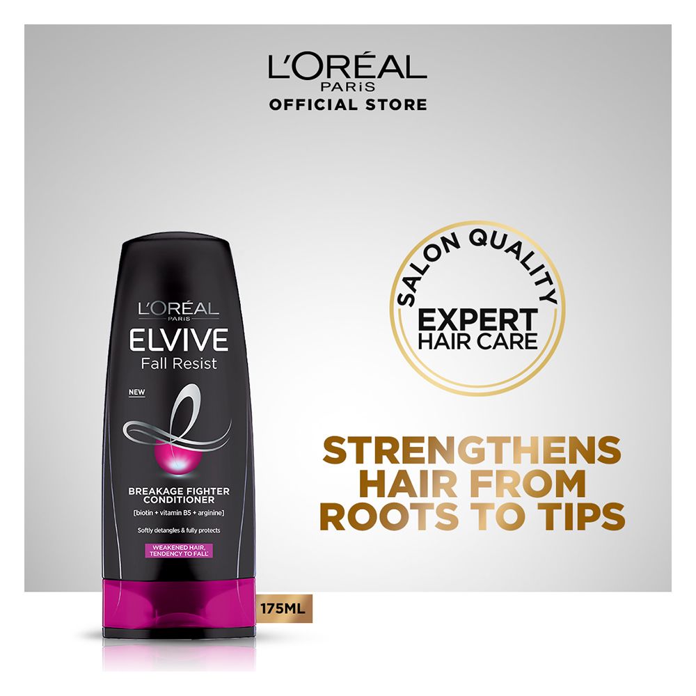 L'Oreal Paris Elvive Fall Resist Anti-Hair Fall Conditioner, 175ml - Front View