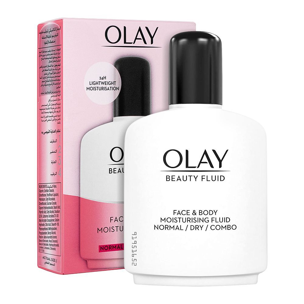Olay Beauty Fluid Moisturiser Normal Face & Body Fluid, 100ml -  Front View