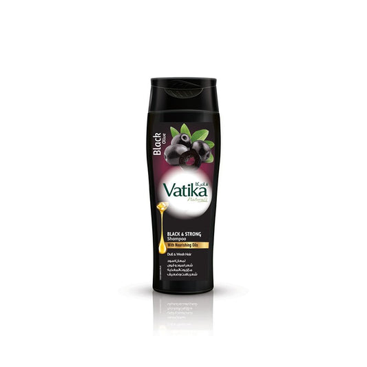 Dabur Vatika Naturals Black Olive Black & Strong Shampoo, For Dull & Weak Hair, 185ml - Front View