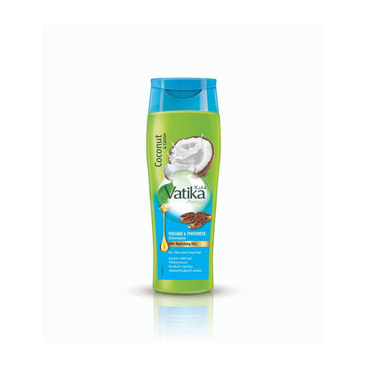 Dabur Vatika Naturals Coconut & Castor Volume & Thickness Shampoo, For Thin & Limp Hair, 360ml - Front View