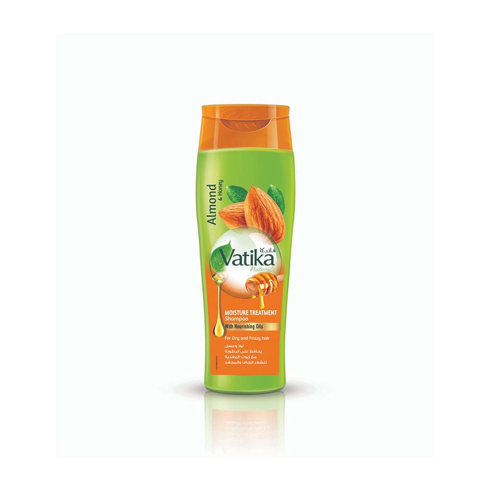 Dabur Vatika Naturals Almond & Honey Moisture Treatment Shampoo, For Dry & Frizzy Hair, 360ml - Front View