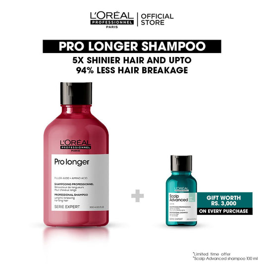 L'Oreal Professionnel Serie Expert Filler - A100 + Amino Acid Pro Longer Professional Shampoo, 300ml - Front View