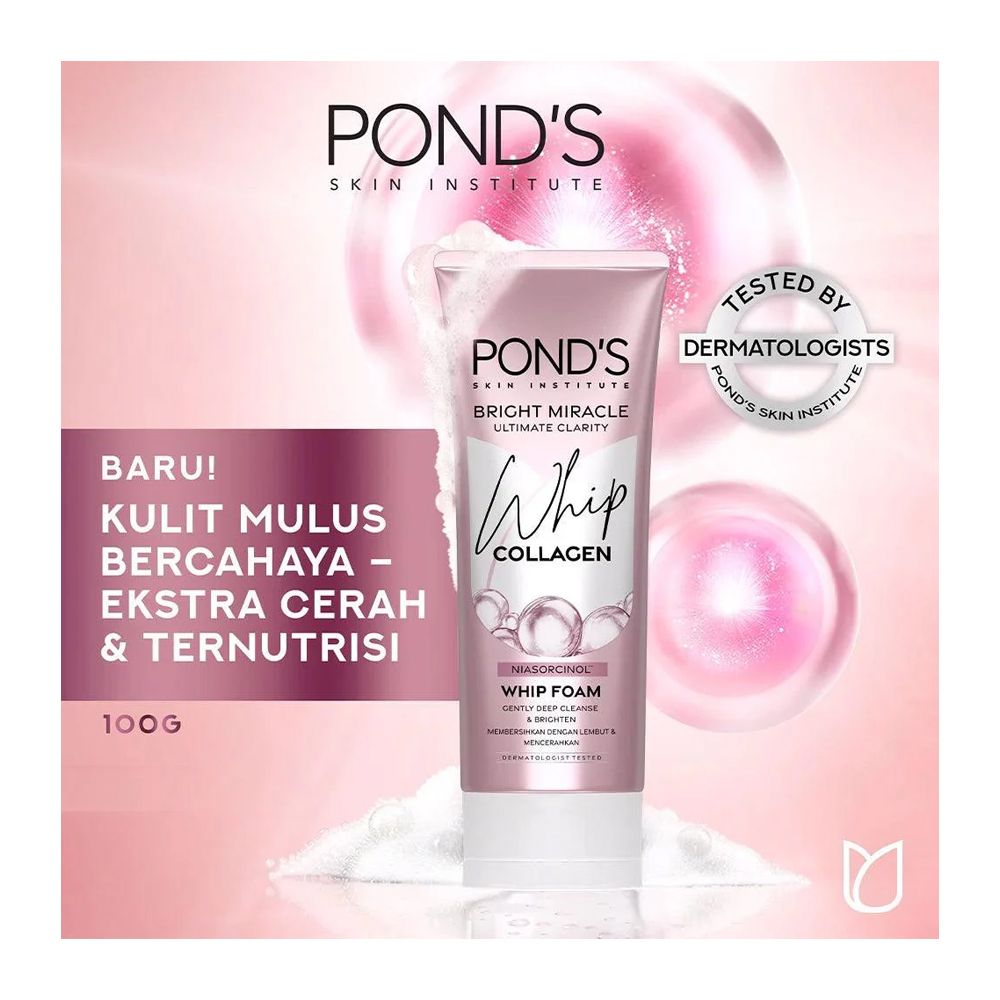 Ponds Bright Miracle Ultimate Clarity Whip Collagen Whip Foam, 100ml - Front View