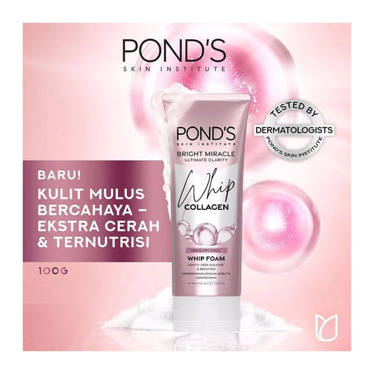 Ponds Bright Miracle Ultimate Clarity Whip Collagen Whip Foam, 100ml - Front View