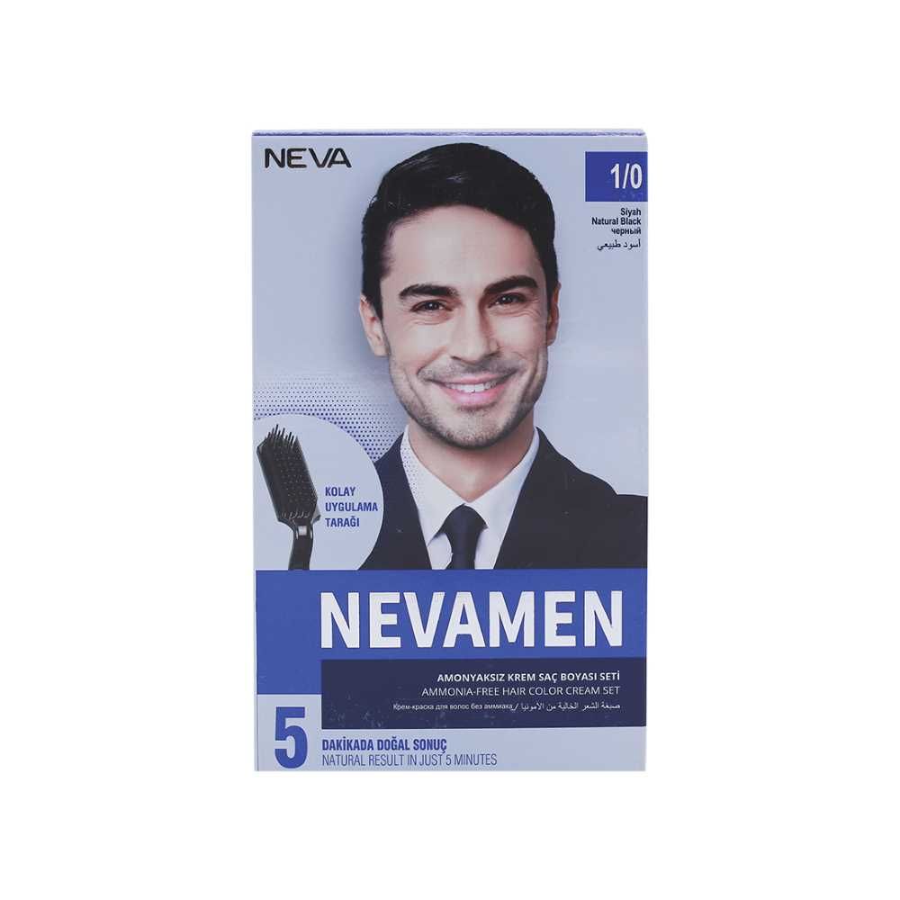Neva Men Hair Color, 80ml, No. 1 Set -  Front View