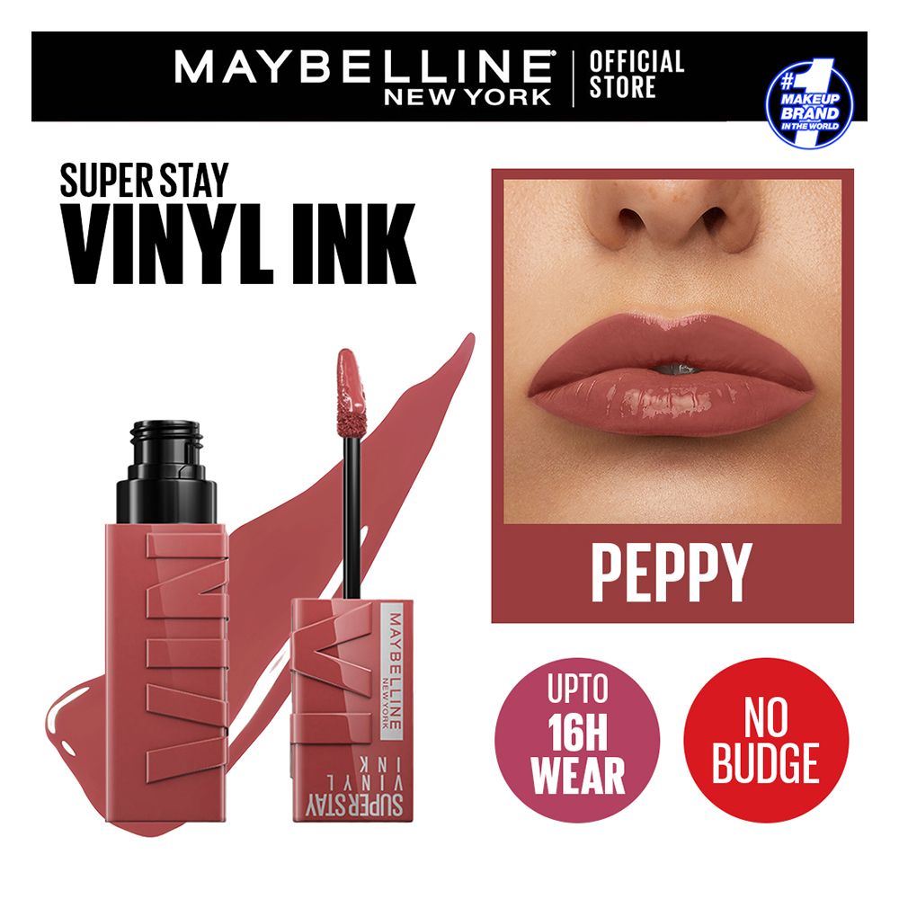 Maybelline New York Superstay Vinyl Ink Longwear Liquid Lipstick, 115 Peppy - Front View