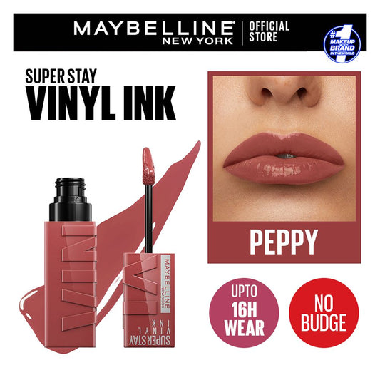 Maybelline New York Superstay Vinyl Ink Longwear Liquid Lipstick, 115 Peppy - Front View